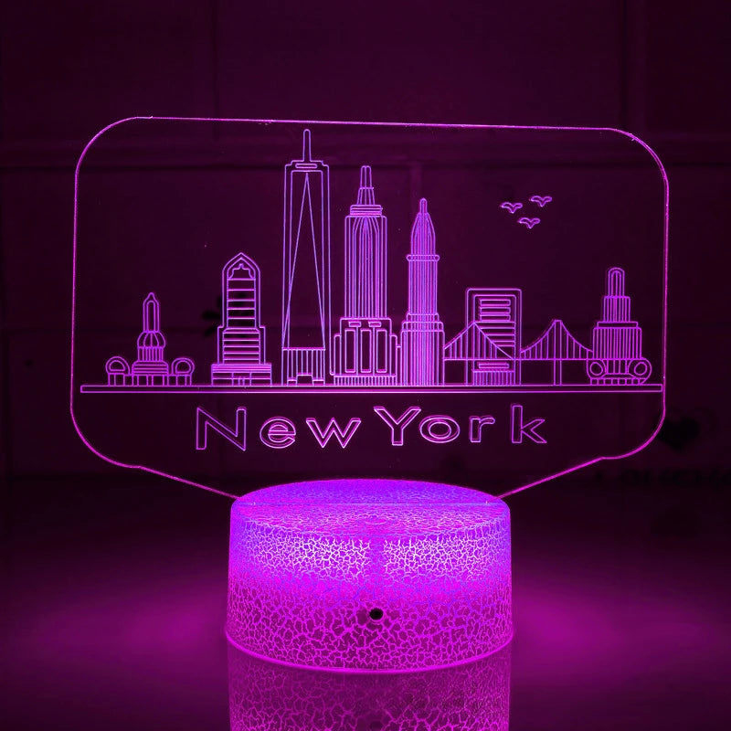Lampe de Chevet New York Violet