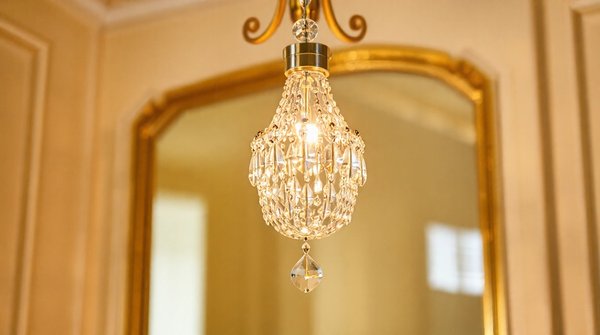 Anneaux cristallins en suspension : charme lumineux et chic